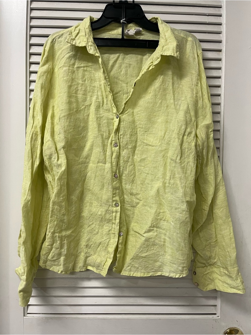 joie ✨xl✨Lightweight Lemon Yellow Linen Button-Up Shirt